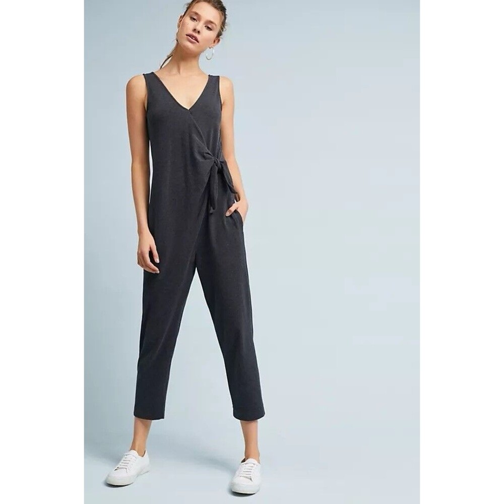 Anthropologie Saturday/Sunday Daytripper Tied Jumpsuit Sm Chic Cozy Statement